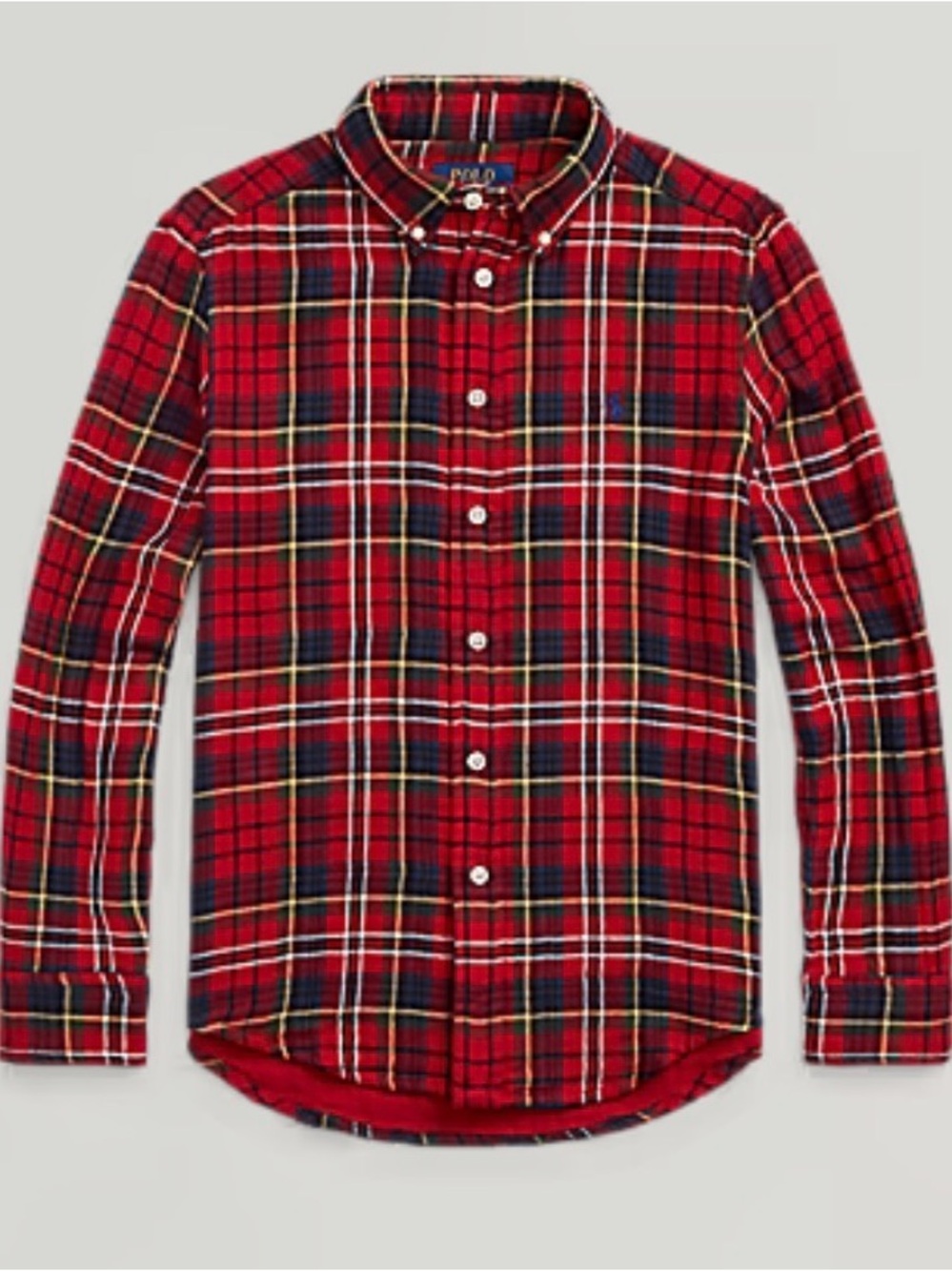 Polo by Ralph Lauren Plaid Double-Faced Cotton Shirt Boys Sz M (10-12)